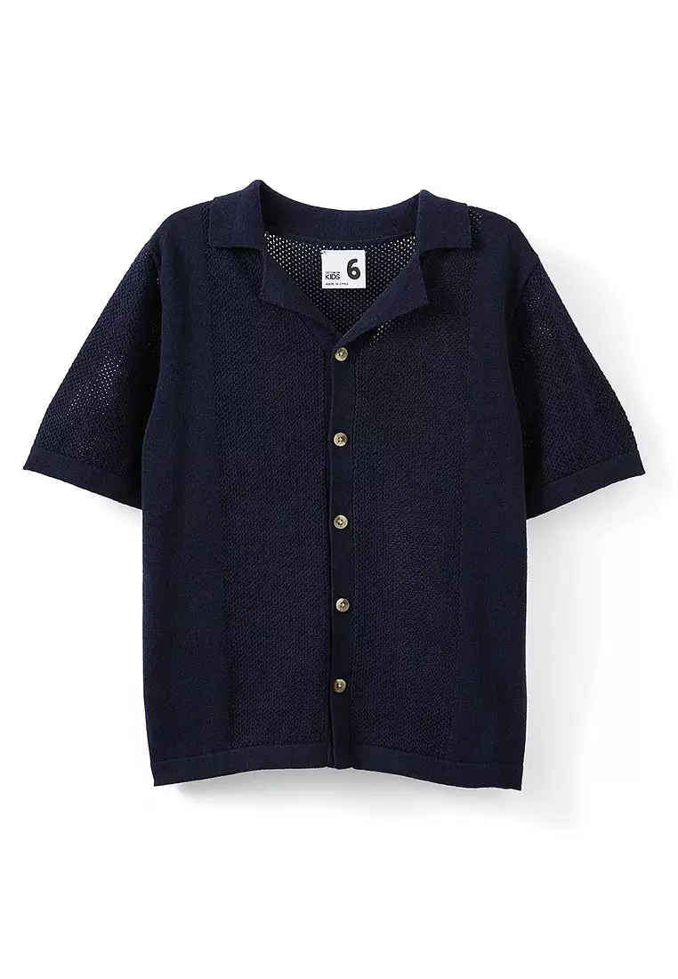 Knitted Short Sleeve Shirt