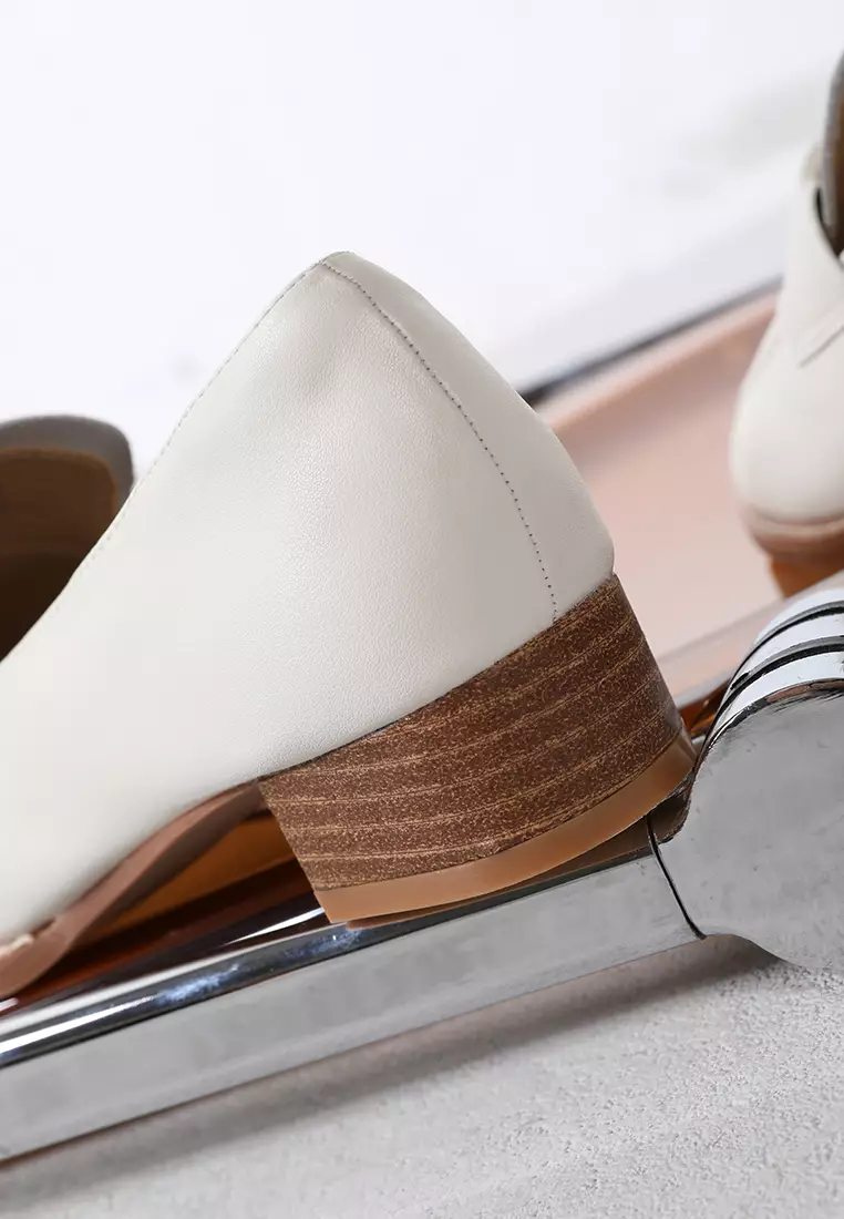 Pleated Strap Leather Loafers TH138-1