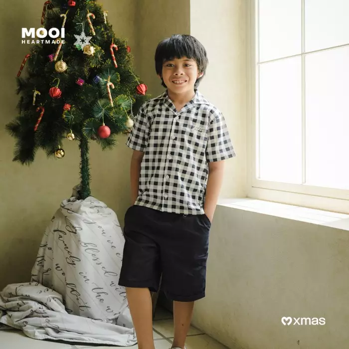 Mooi Kemeja Anak Laki - Laki Christmas Collection Gama Shirt - Red