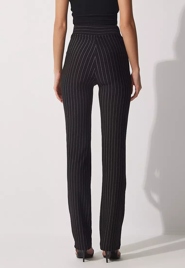 High Waist Striped Pants
