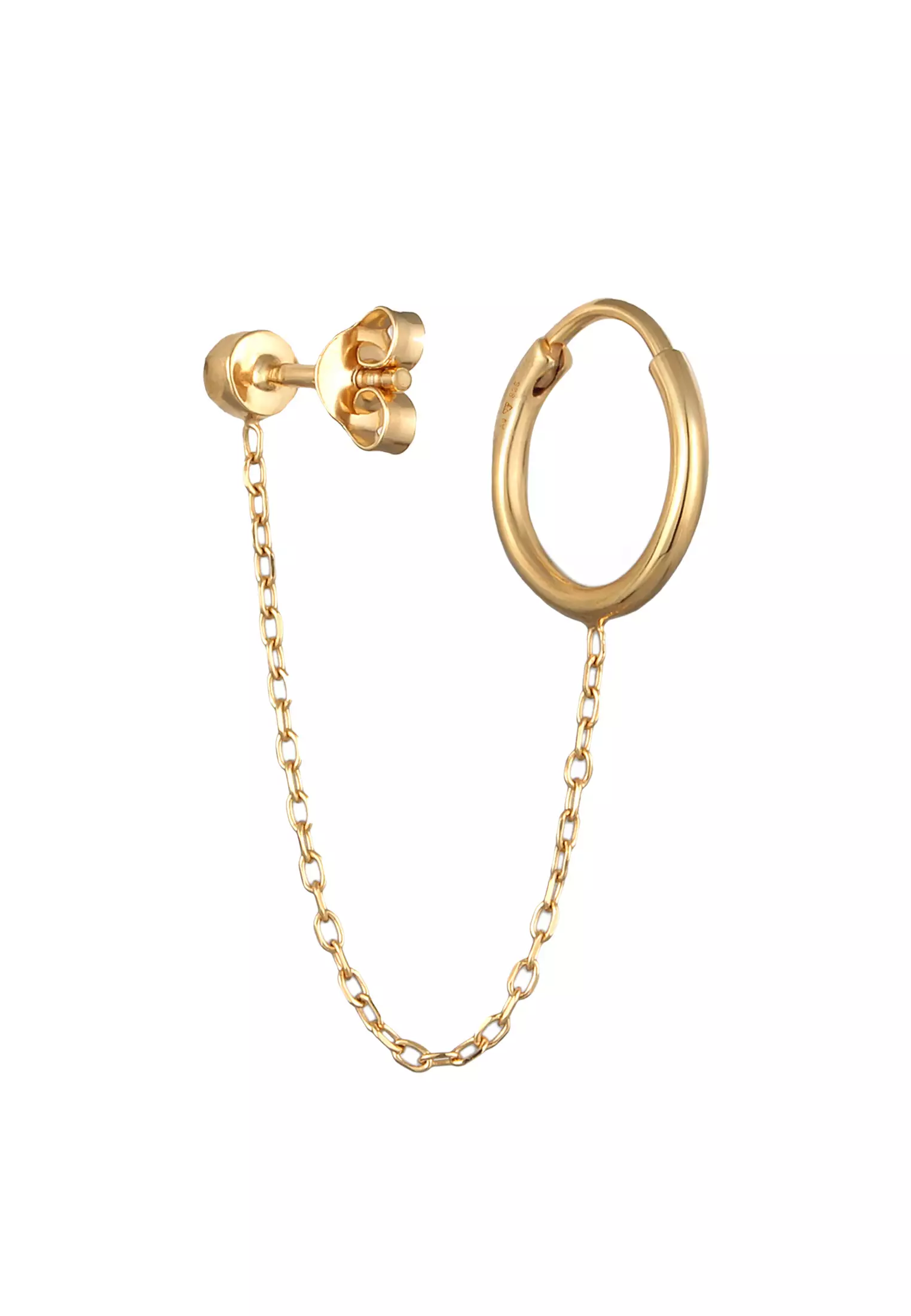 Earrings Double Piercing 2-Hole Gold Plated Embellished with Crystals by Swarovski®