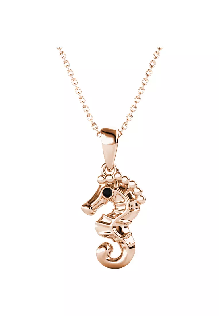 Gold top seahorse pendant