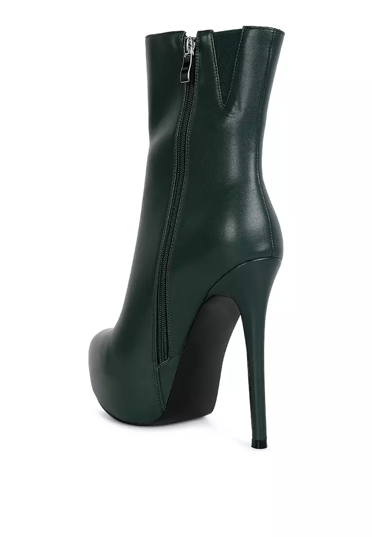 Khaki green hot sale ankle boots