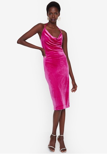 Trendyol pink Sheath Dress B087DAA5BEA8CFGS_1