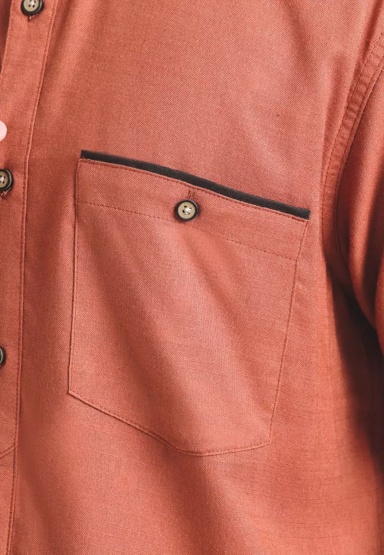 Emba Denim - Arsalan Kemeja Koko Pria Lengan Pendek Regular Teratoca