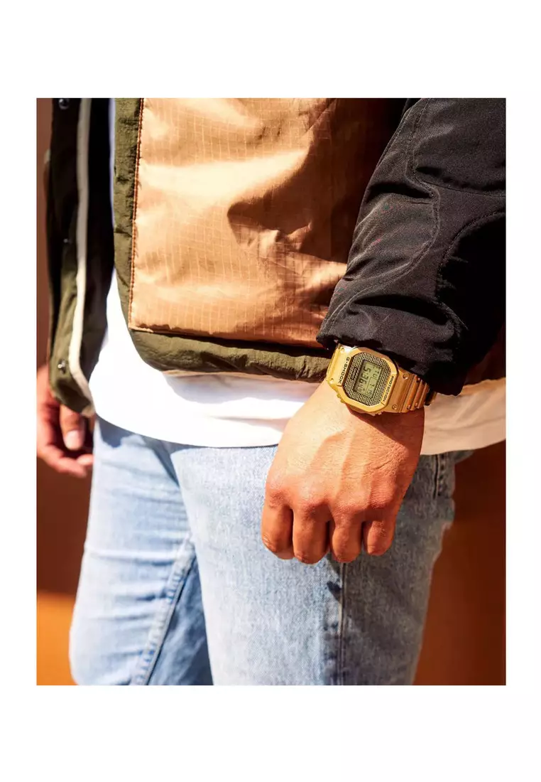 Men's Digital Watch DWE-5600HG-1 Gold Chain Series Sports Watch for mens + Additional Bands DWE5600HG DWE5600HG-1 DWE-5600HG-1ADR