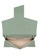 Strathberry green MINI CRESCENT SHOULDER BAG - SAGE WITH VANILLA STITCH E6B05AC8BEC8DCGS_5