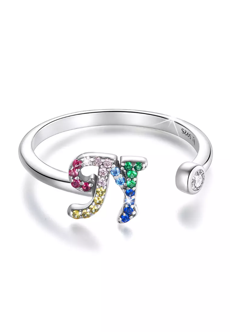 Rainbow sales ring silver