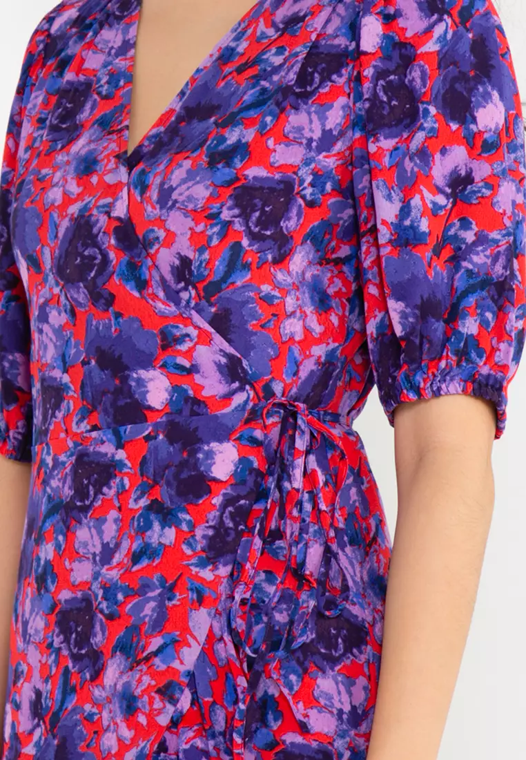 Buy GAP Floral Mini Wrap Dress 2024 Online | ZALORA Singapore