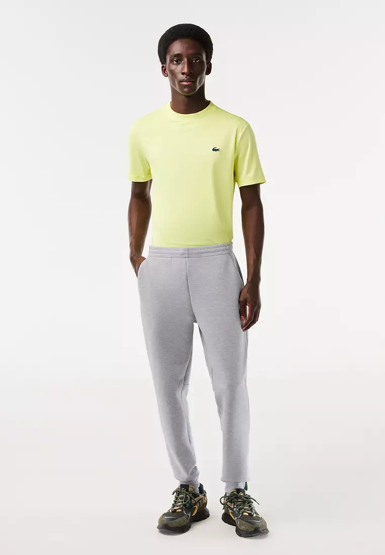 Men’s Slim Fit Heathered Cotton Blend Tracksuit Pants