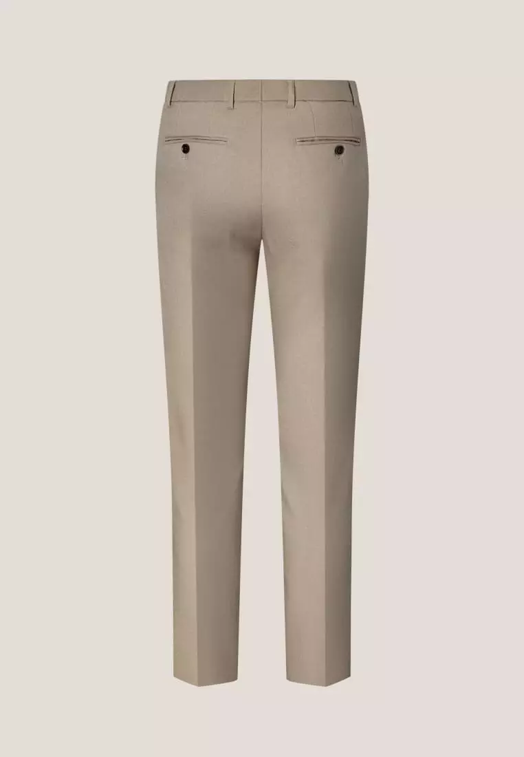 G2000 Teflon Smart Fit Twill Suit Pants with Elastic Waist Band