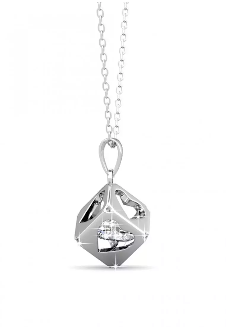 Secret Love Pendant WG - Kalung Crystal Swarovski by Her Jewellery