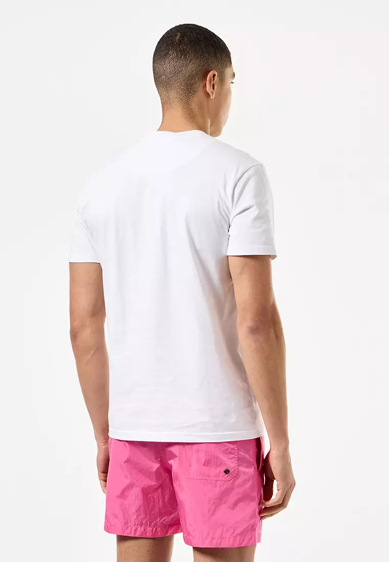 MENS WHITE/CANDY STINIVA CONTRAST PARACHUTE POCKET TEE