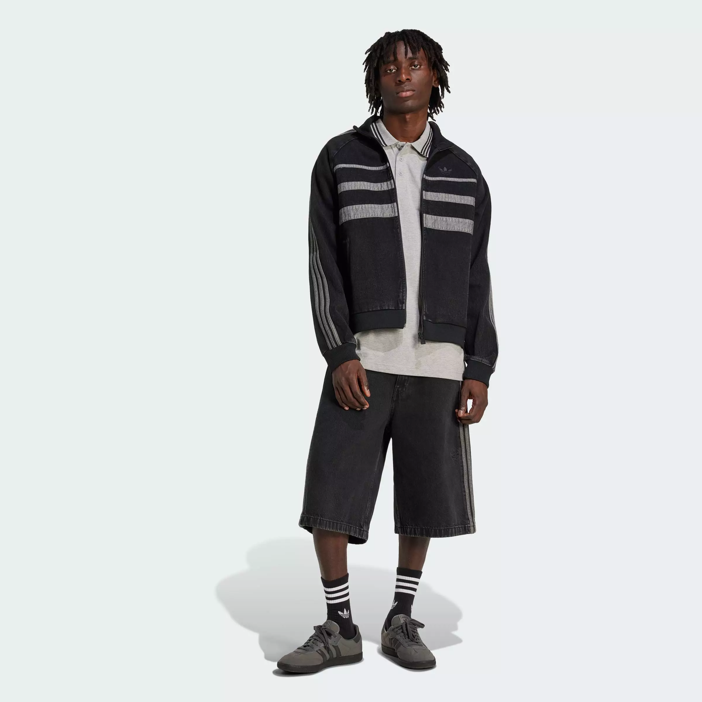 Lifestyle Adicolor First Black Denim Track Top Men Black JW5883