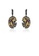 Glamorousky silver 925 Sterling Silver Plated Black Fashion Elegant Gold Magpie Nature Geometric Earrings with Amethyst 16DCEACF4CA6BCGS_1