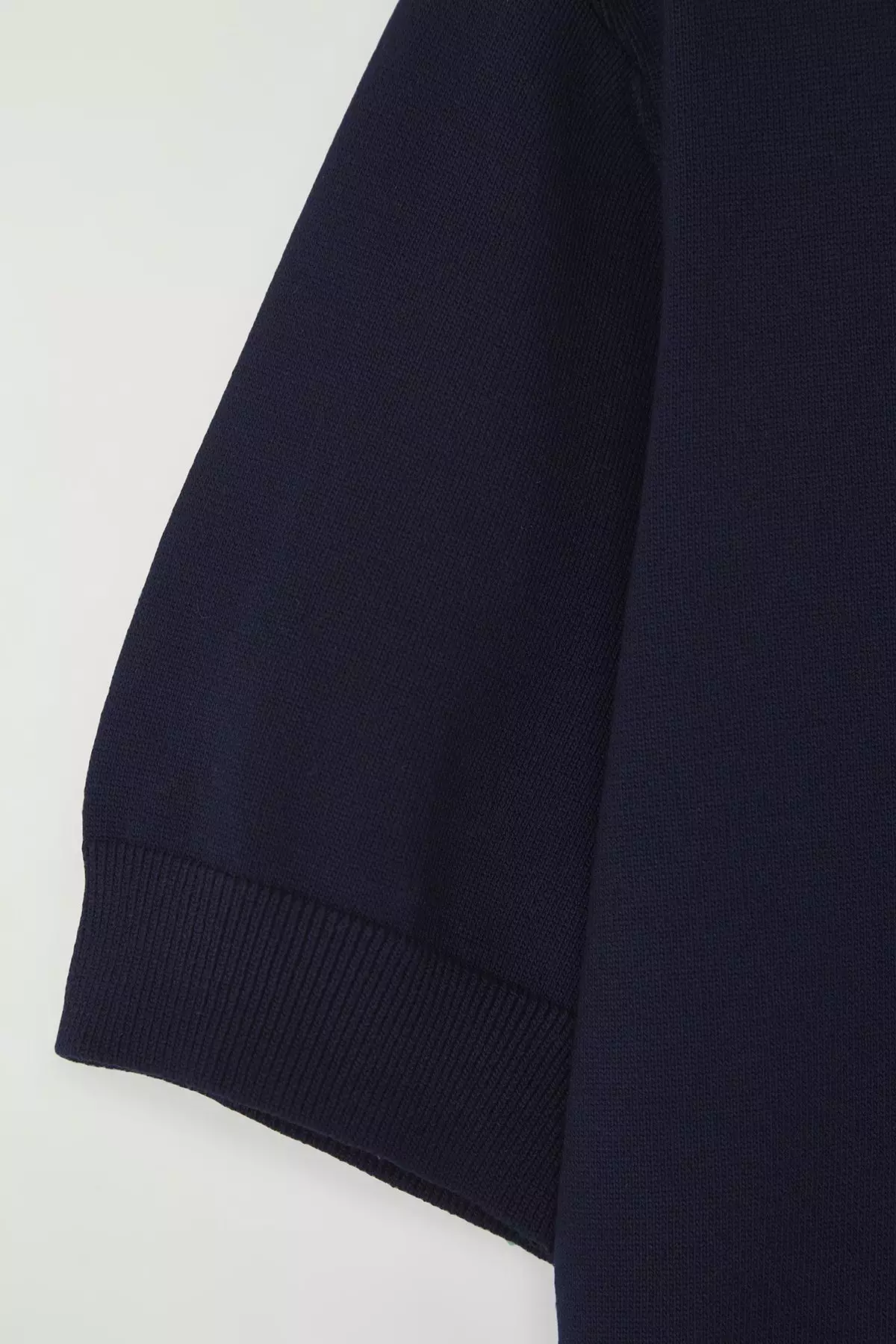 Navy Blue Regular Polo Collar Plain Polo Collar T-shirt TMNSS25PO00008