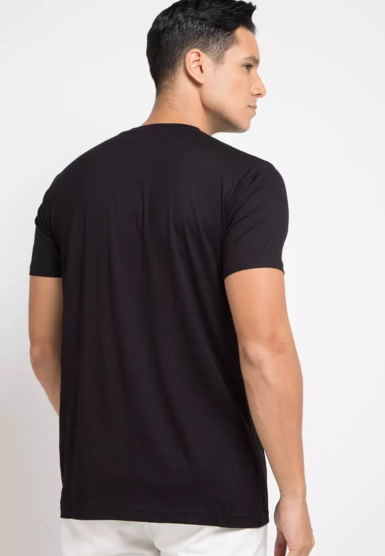 Nade NT239 nade big star outline waist T-shirt anti kusut Hitam