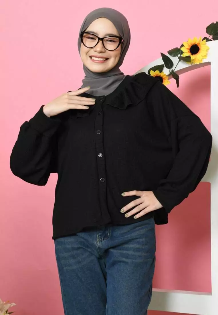 Kyuti Coquette Tops - Black M18806 R62S2