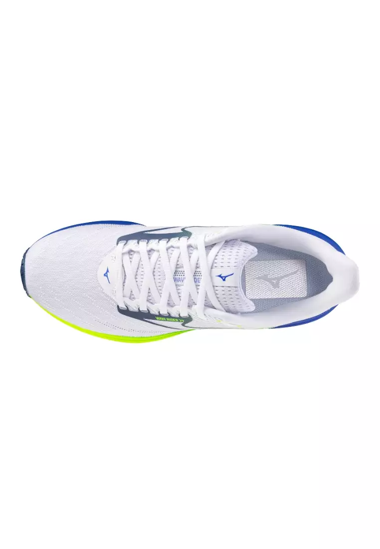 Wave Rider 29 Men's Running Shoe White/Estate Blue/Lightning Yellow