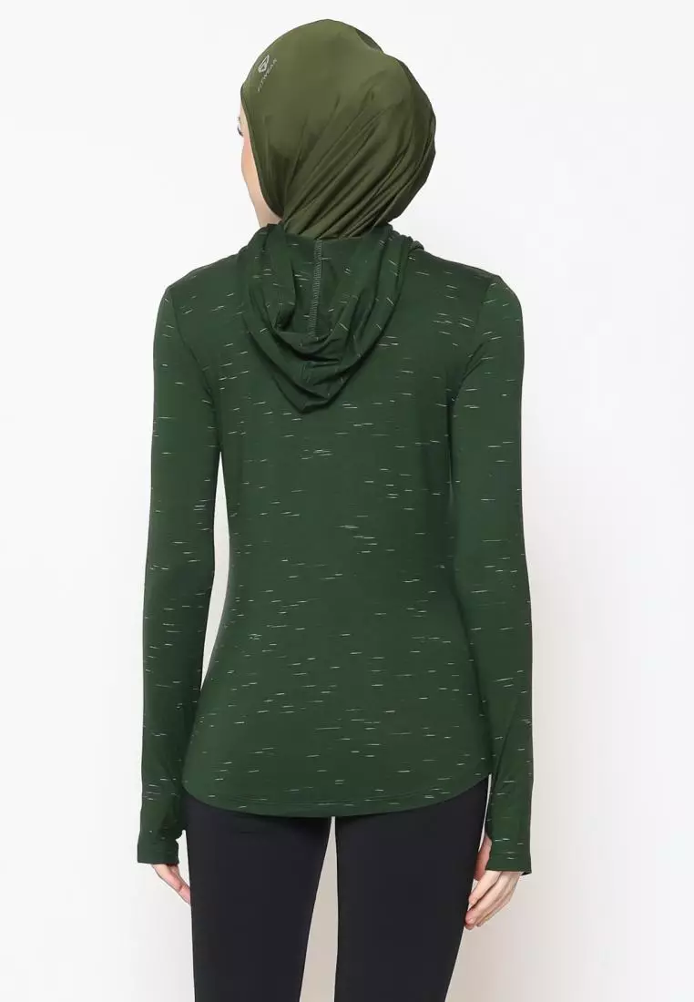 Fitwear - Kaos Olahraga Wanita ATALIA BASIC HOODIE LS - BOTTLE