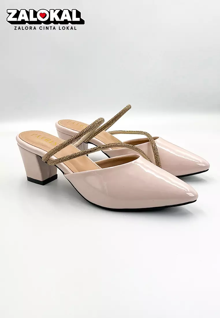 PATRIS Labels Mules Wanita Heels / Hak 5 Cm