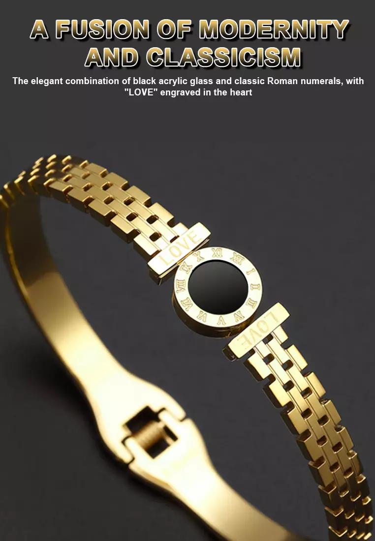 Gelang Wanita Titanium Fashion Original Perhiasan Gelang Cewek Anti pudar