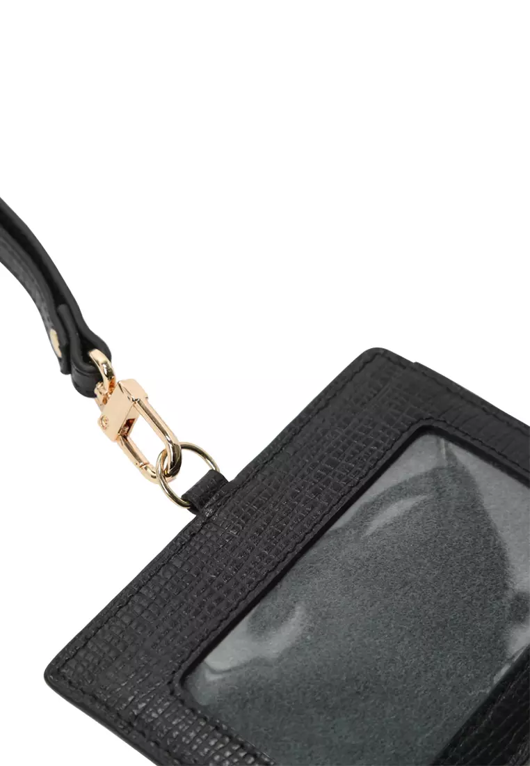 Clipper Strap Card Case - Embossed Black