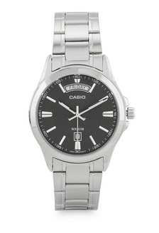 Jual Casio Casio Jam Tangan Pria Silver Black Stainless Steel Mtp 1240d 1adf Original Zalora Indonesia