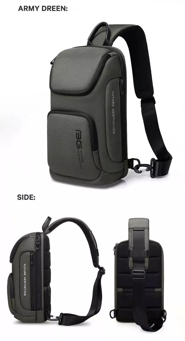 Bange BG7565 Tas Selempang Sling Bag Pria - GREEN