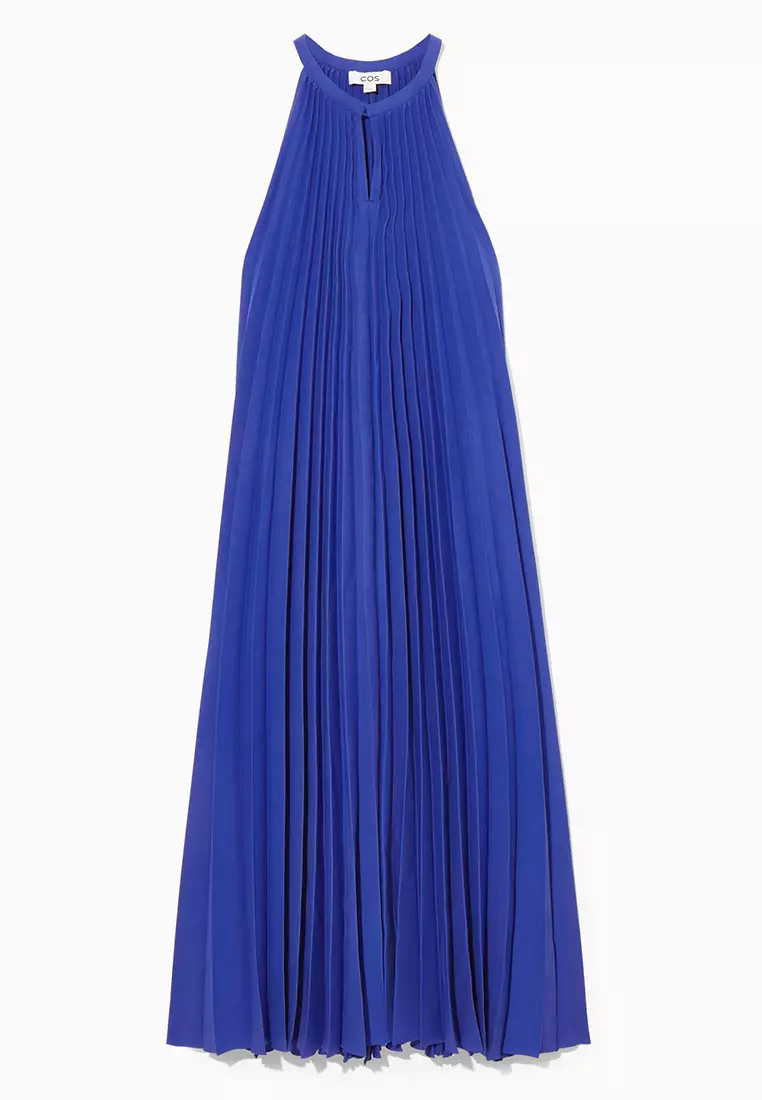 Buy COS Pleated Halterneck Midi Dress 2024 Online ZALORA Singapore