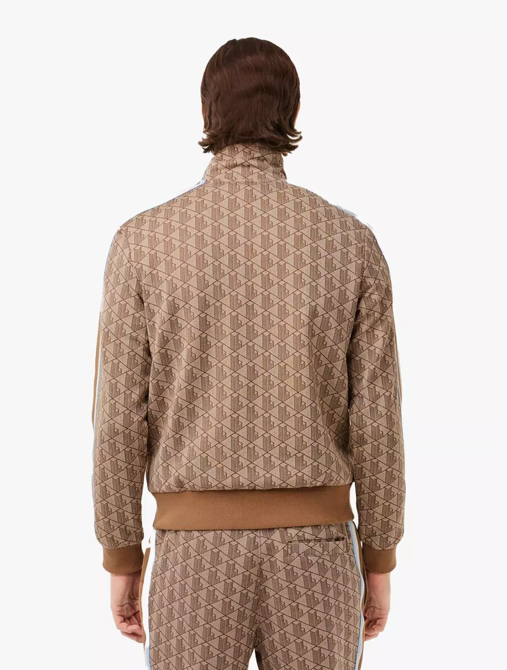 Paris Jacquard Monogram Zipped Sweatshirt - Black