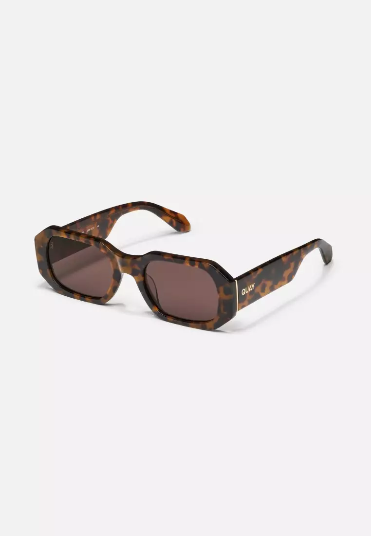 QUAY Hyped Up Sunglasses - Coffee Tort/Brown