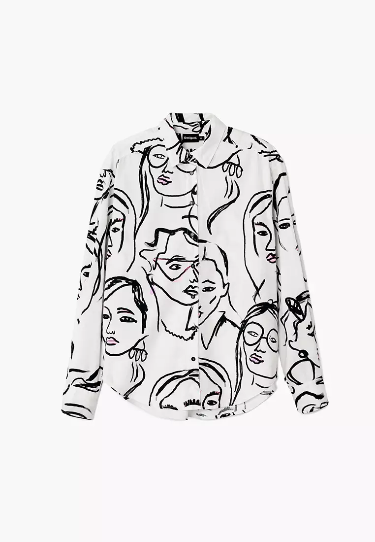 Desigual Woman Face print shirt.