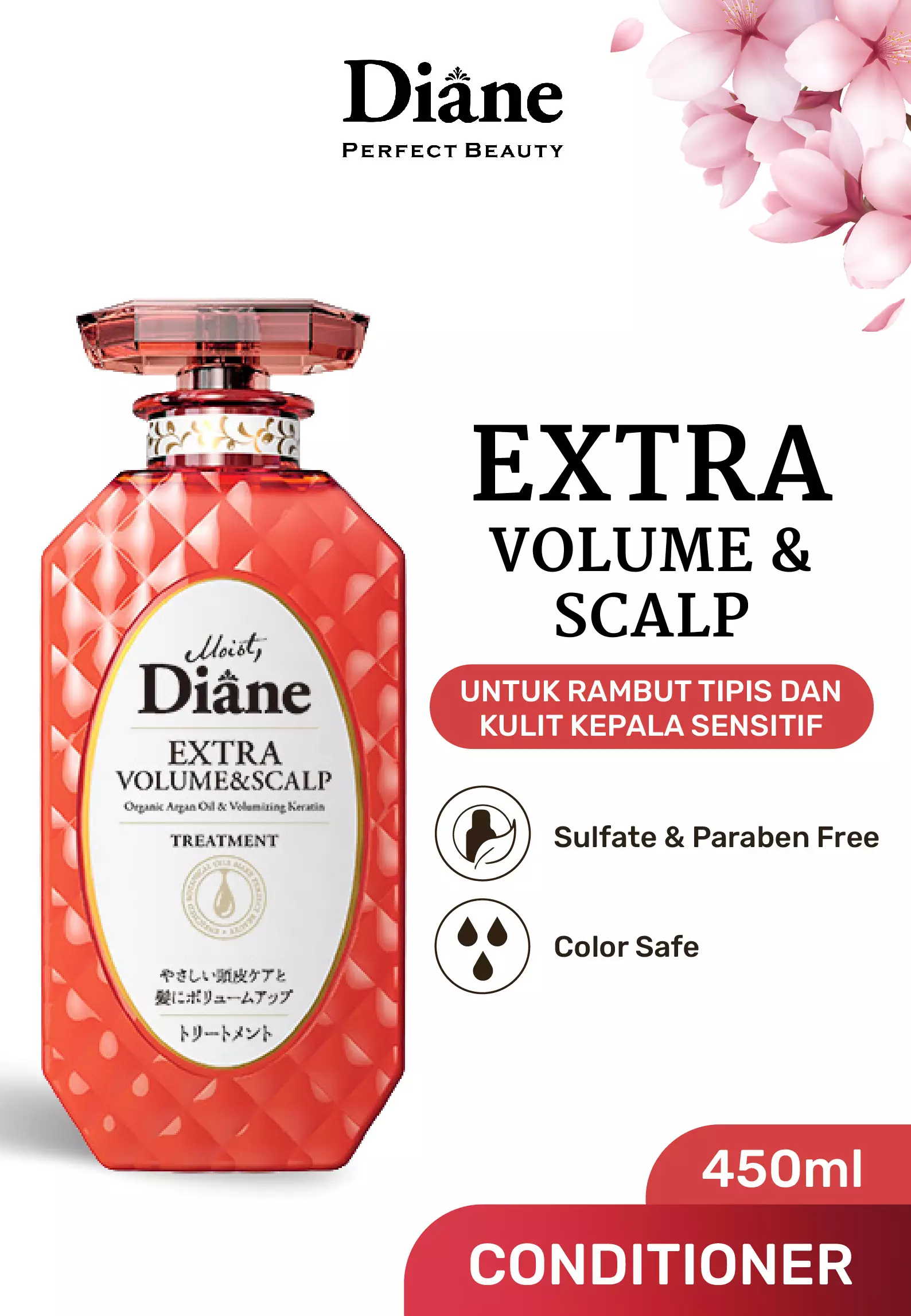Moist Diane Extra Volume and Scalp Treatment (Conditioner) 450 ml