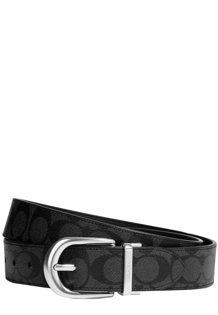 Classic Buckle Cut To Size Reversible Belt 38Mm in Graphite CF276