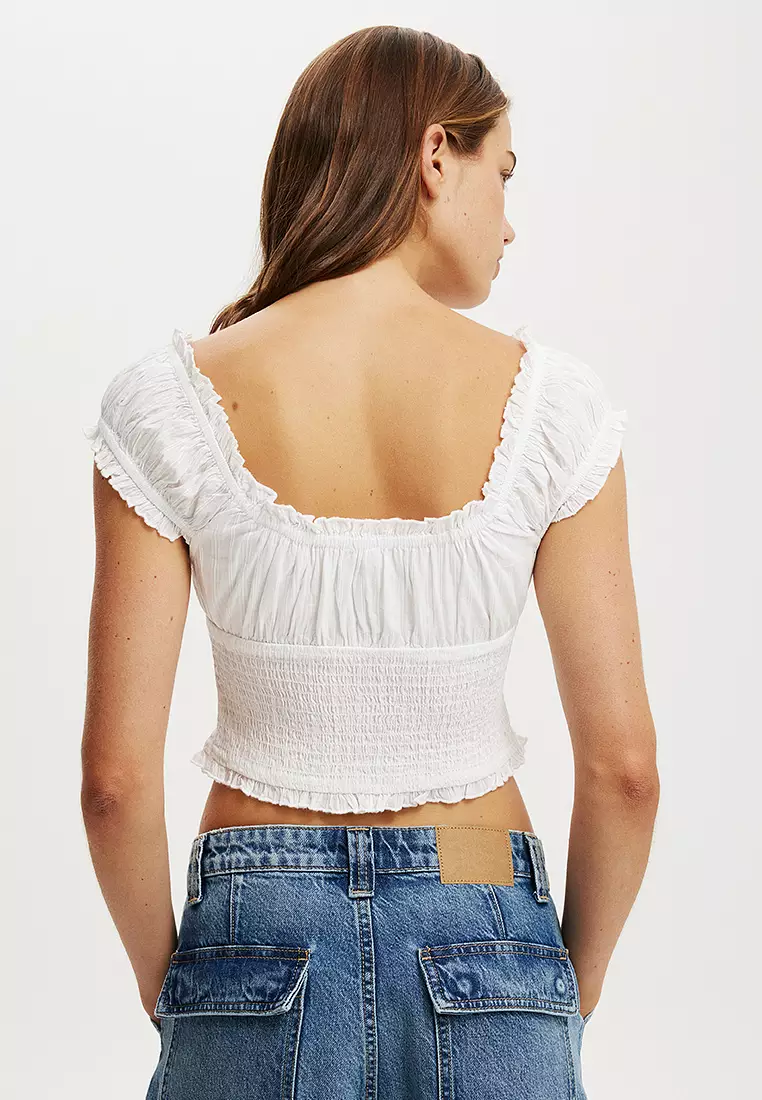 Greta Frill Sleeves Blouse