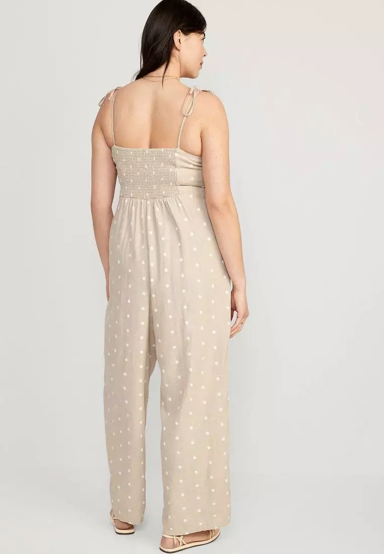 Twist front polka dot jumpsuit on sale