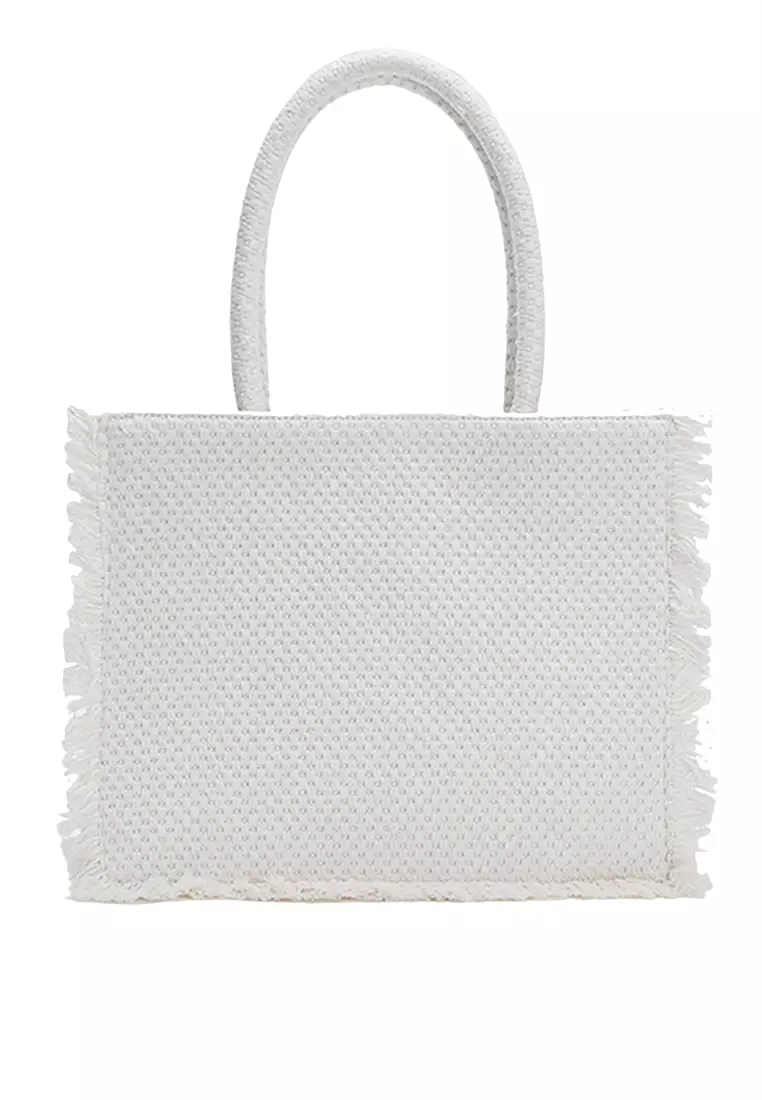 Urban Revivo Woven Tote Bag ZALORA