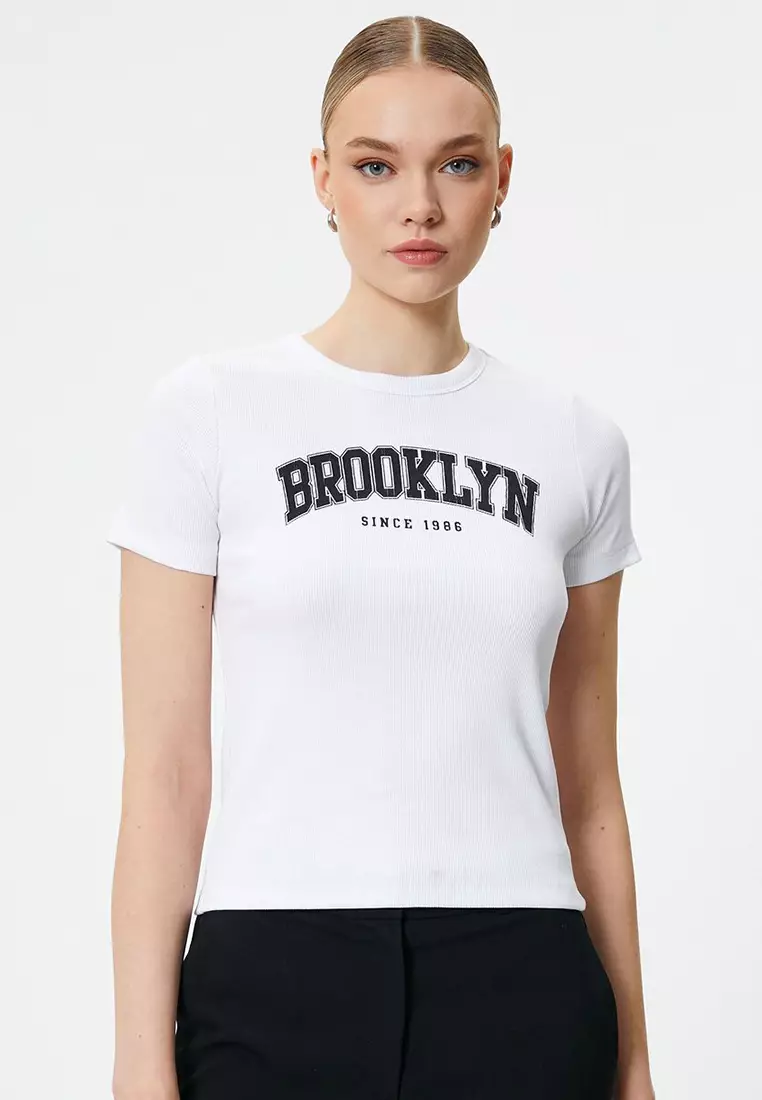 KOTON Graphic Rib T-Shirt