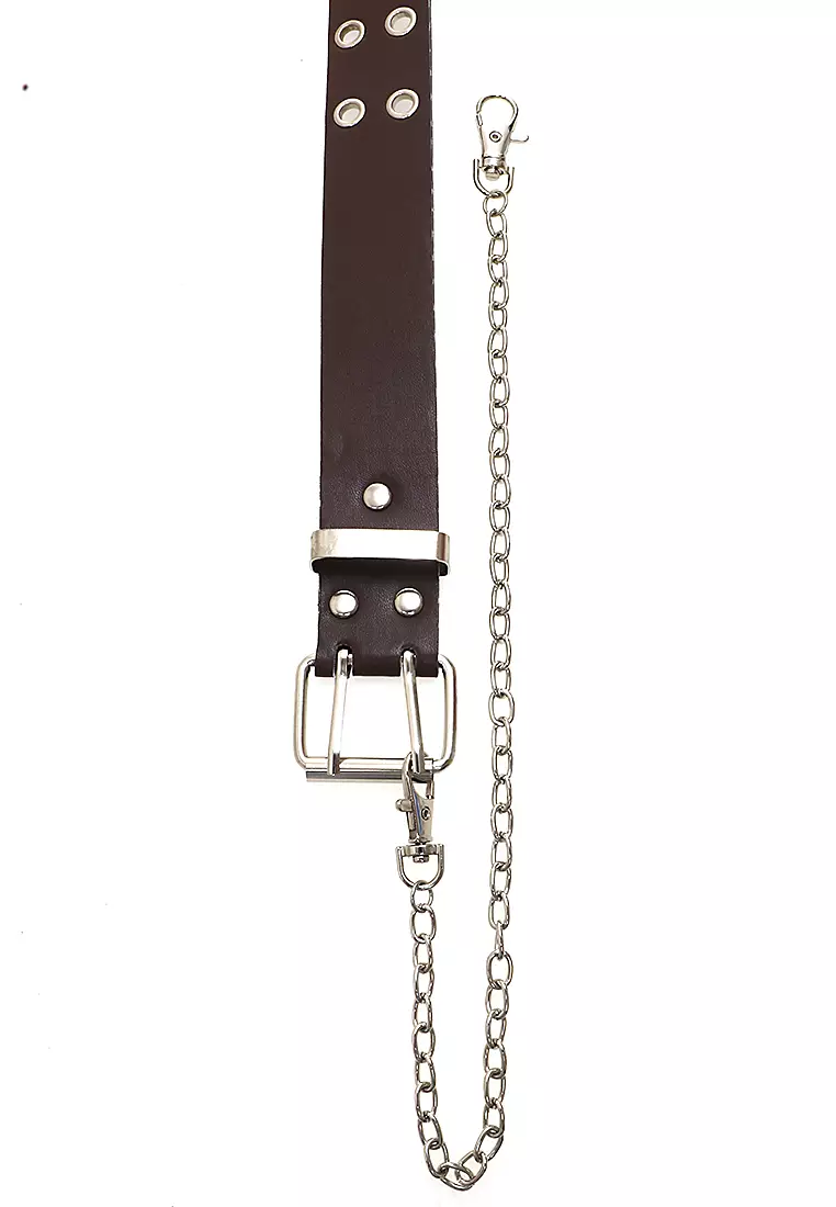 Fern Belt Gesper Ikat Pinggang Wanita Vintage Chan Comfortable Material Leather ORIGINAL - Brown