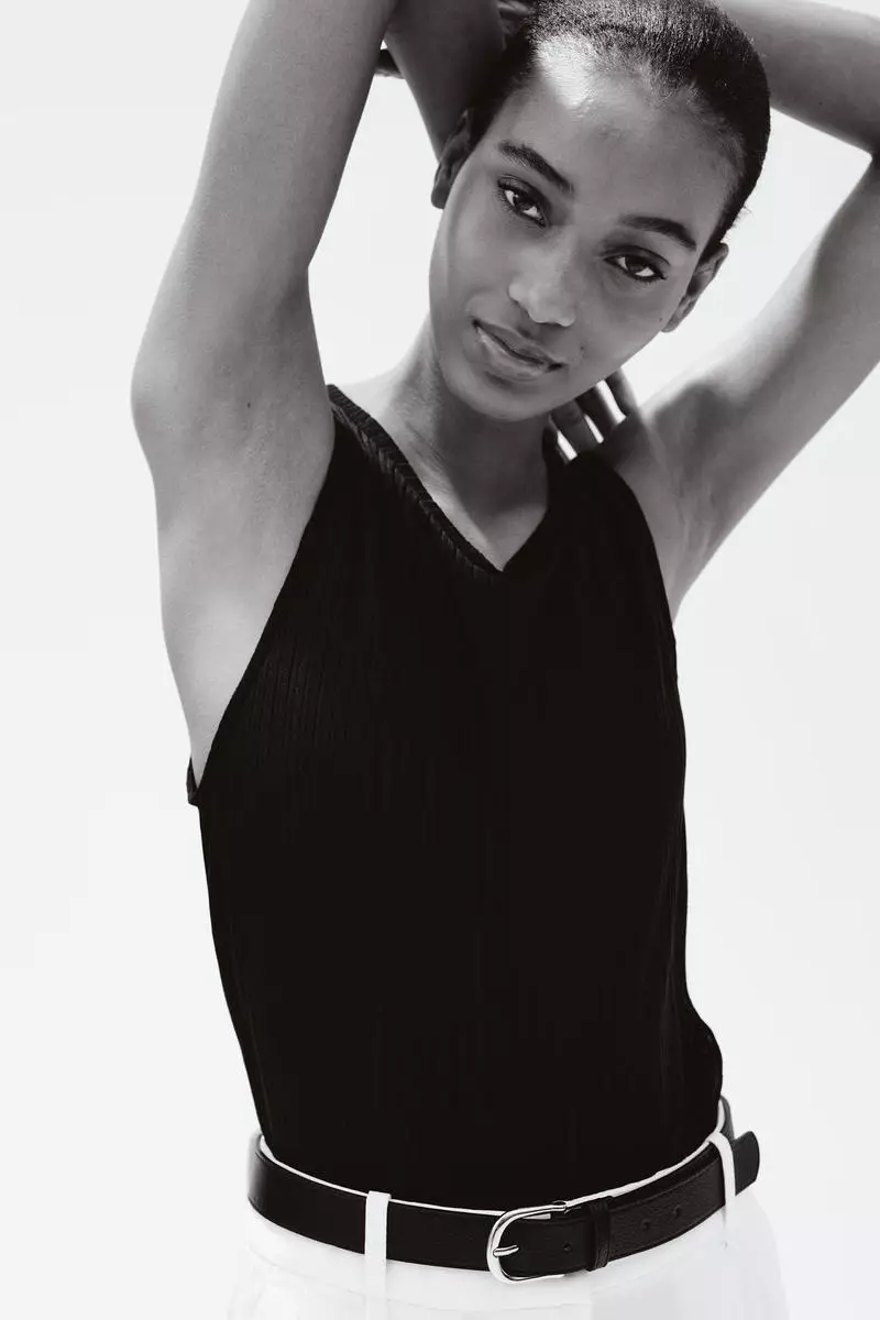 Rib-knit vest top