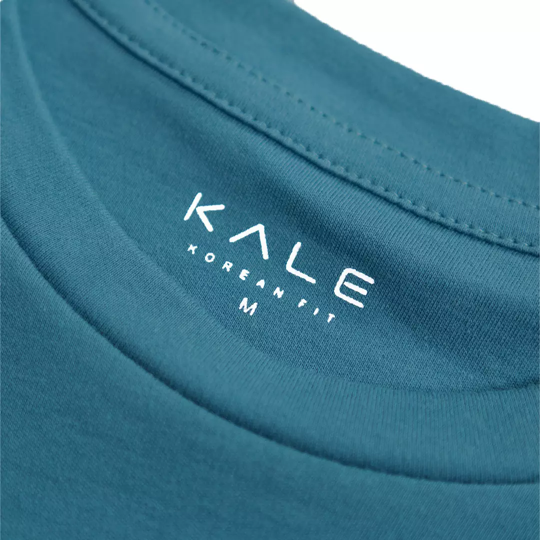 Kale PLUTO DARK TOSCA T-shirt Cotton Cloudy Boxy Fit - Kaos Korea - Atasan Kaos Pria - Kaos Basic Pria
