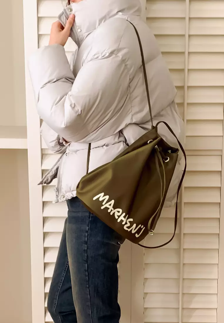 LEANNA Nylon Backpack Olive Khaki