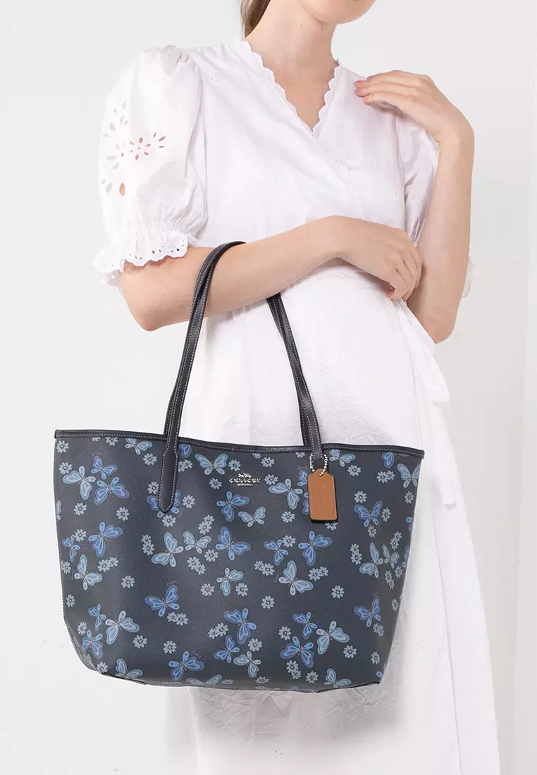 Coach butterfly tote deals