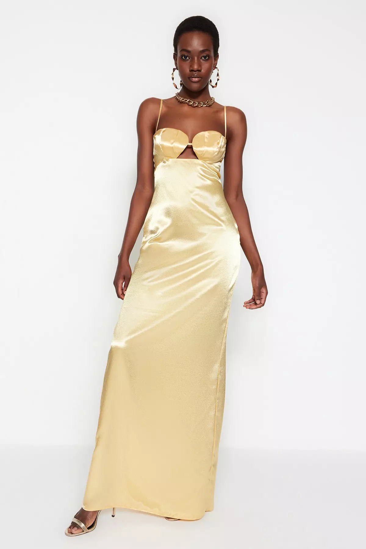 Trendyol Cut Out Satin Evening Dress 2024 Buy Trendyol Online