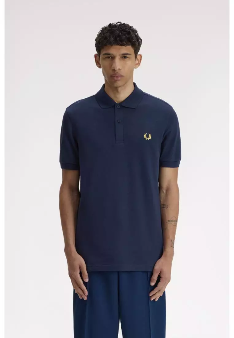 Fred Perry M6000 The Fred Perry Shirt (Tennis Blue / Lemon Barley)