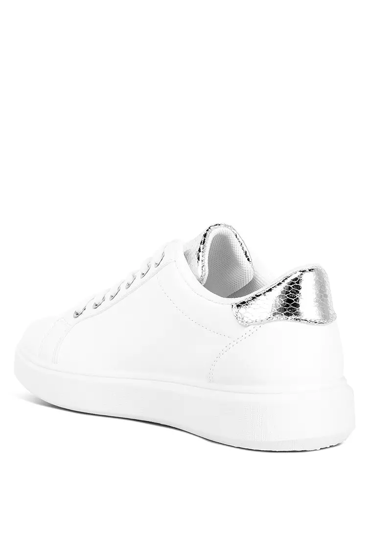 Buy London Rag White Metallic Faux Leather Sneakers 2024 Online