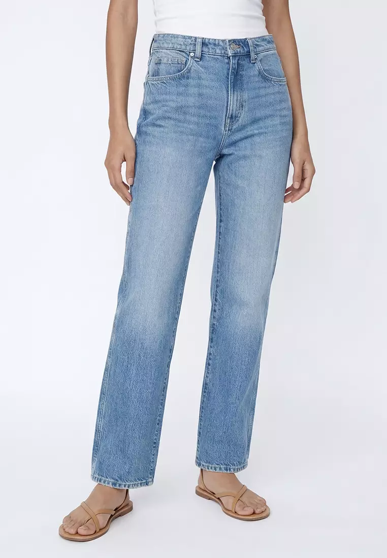 High Waist Straight Jeans