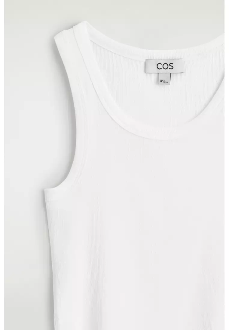 RIBBED COTTON TANK TOP
