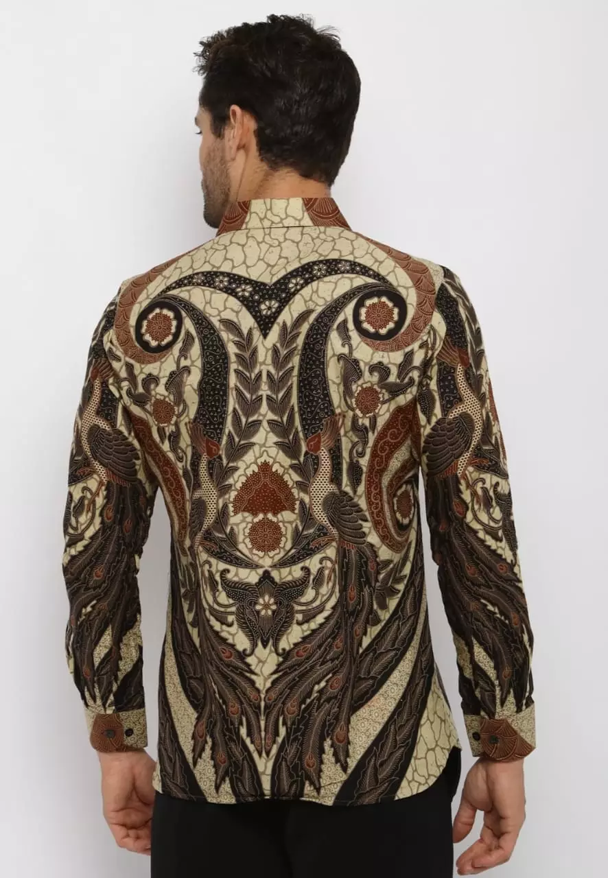 Kemeja Batik Pria Premium Slimfit Elegant Modern Lengan Panjang Pandu